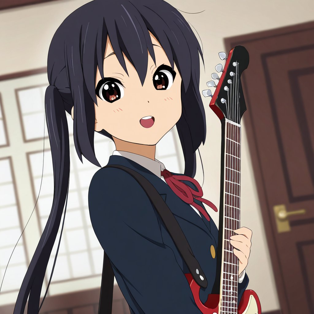 Nakano azusa (K-ON!),  black hair,  brown eyes by A1tan on Tensor.Art