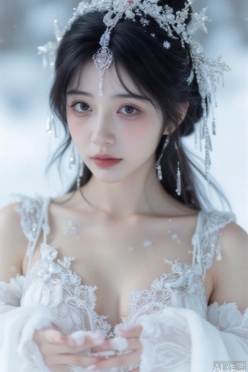 world full of snow,  realistic,  face photo by 星河 on Tensor.Art