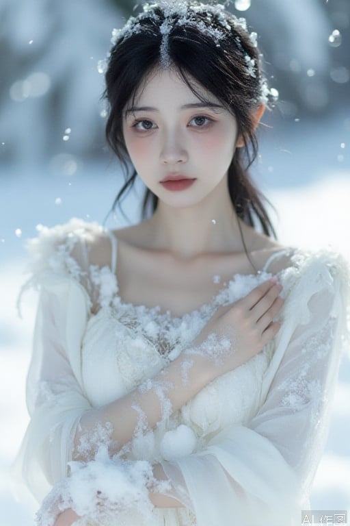 world full of snow,  realistic,  face photo by 星河 on Tensor.Art