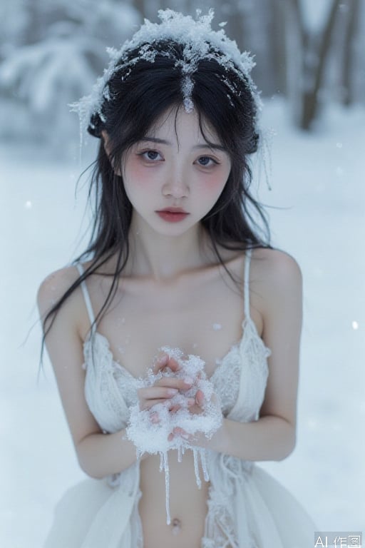 world full of snow,  realistic,  face photo by 星河 on Tensor.Art