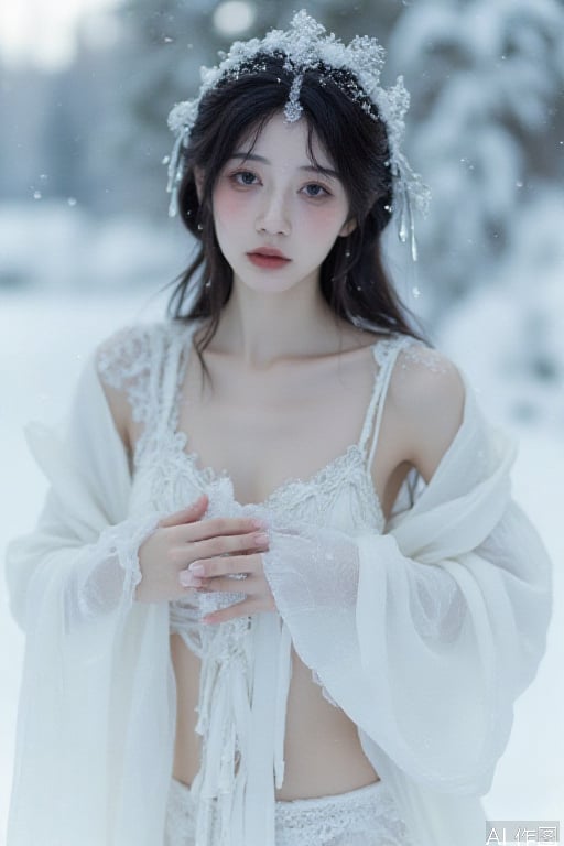 world full of snow,  realistic,  face photo by 星河 on Tensor.Art