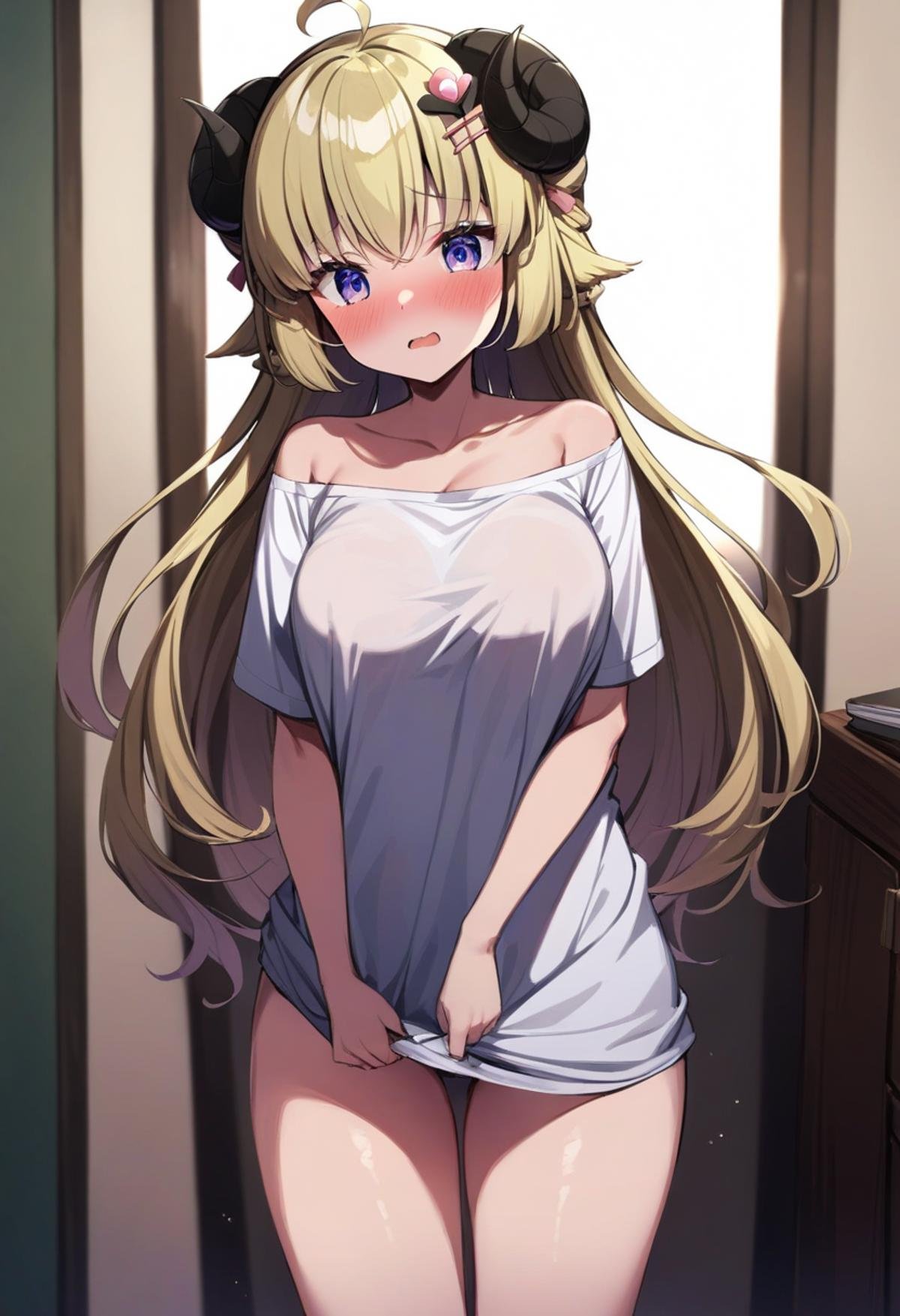 TsunomakiWatame,  long hair,  ahoge by ChameleonAI on Tensor.Art