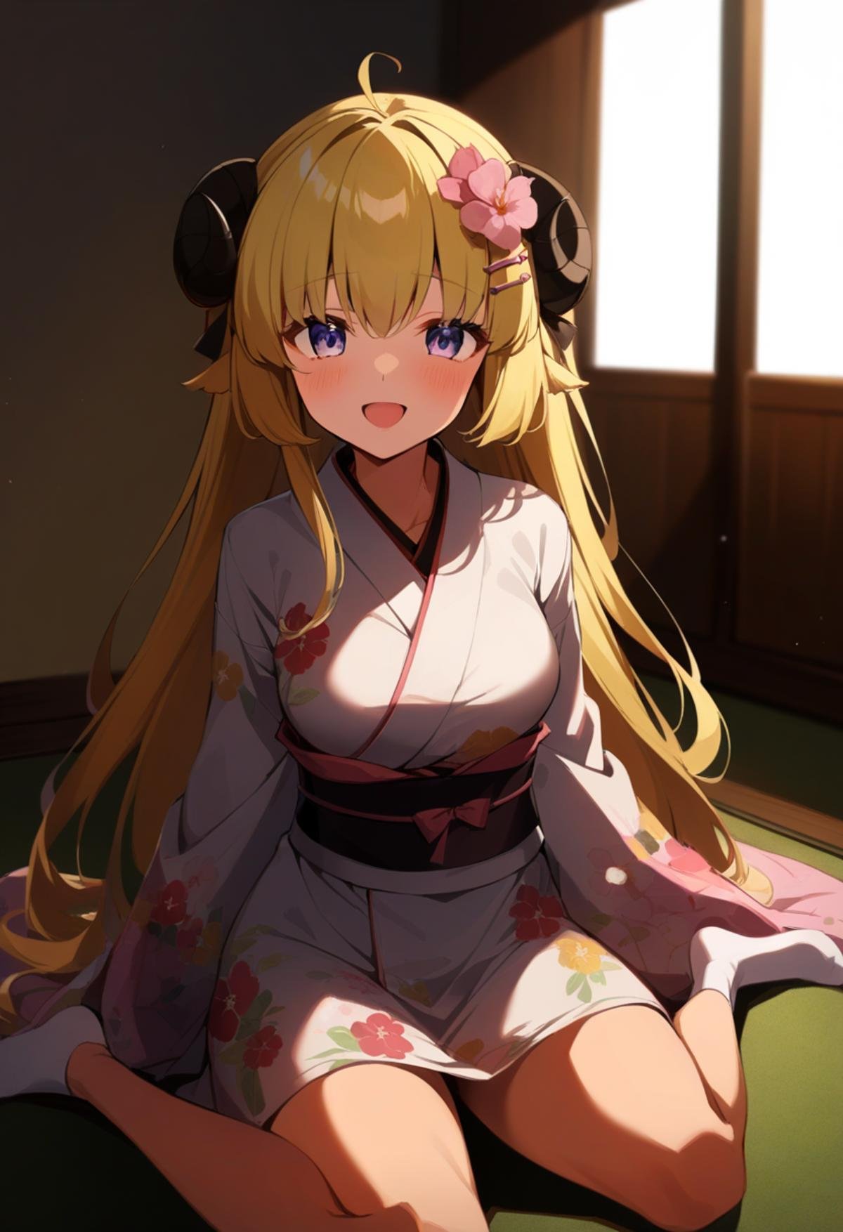 TsunomakiWatame,  long hair,  ahoge by ChameleonAI on Tensor.Art