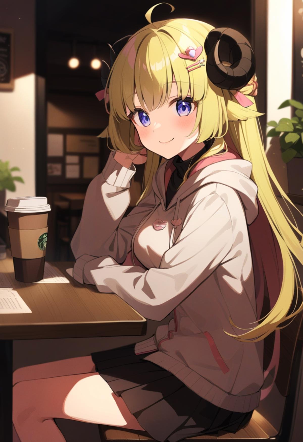 TsunomakiWatame,  long hair,  ahoge by ChameleonAI on Tensor.Art