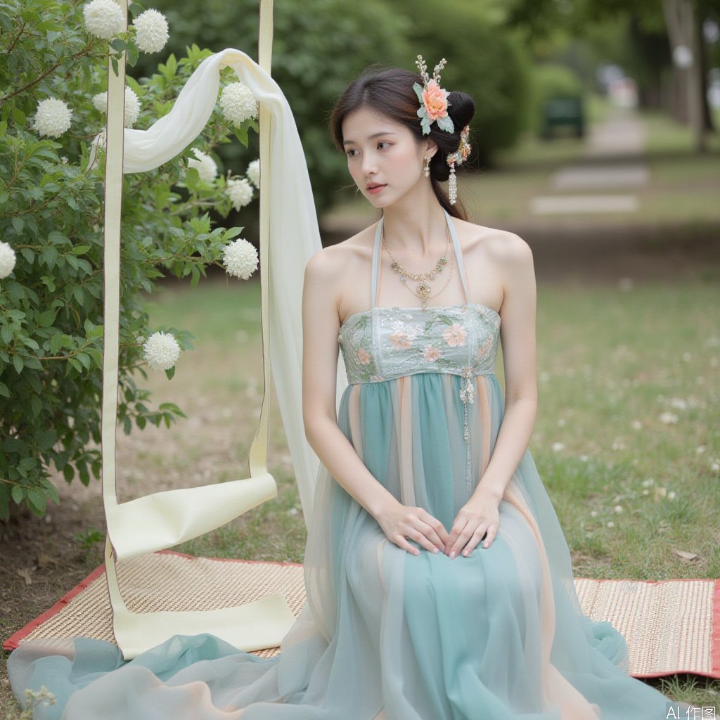 1 woman,  Asian,  halter_dress by 星河 on Tensor.Art