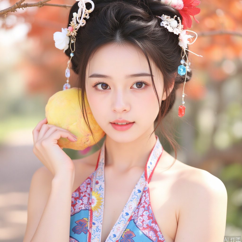 1 woman,  realistic,  halter_dress by 星河 on Tensor.Art