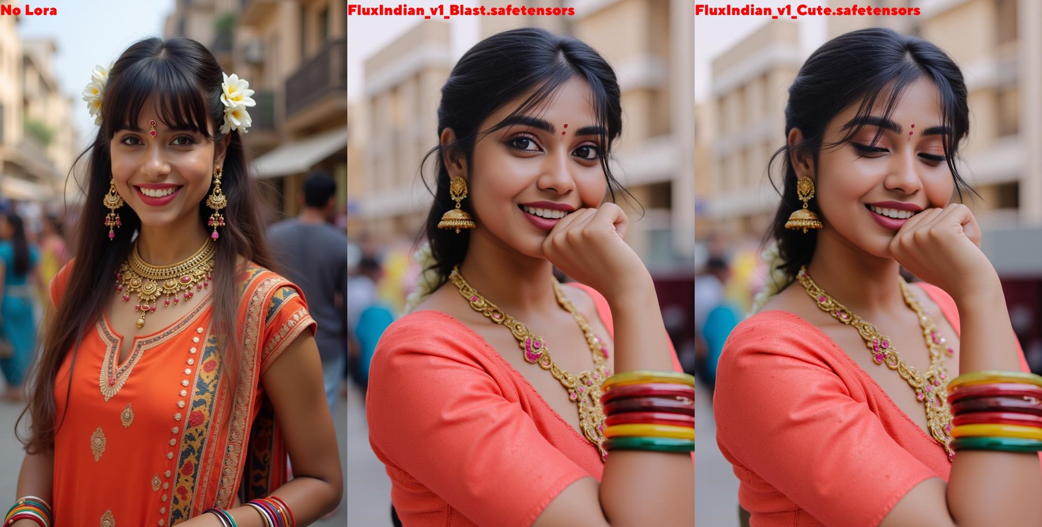Cropped image of an indian woman from head to waist.,  She is wearing Kurta without leggings.,  She has a sexy face. by da...