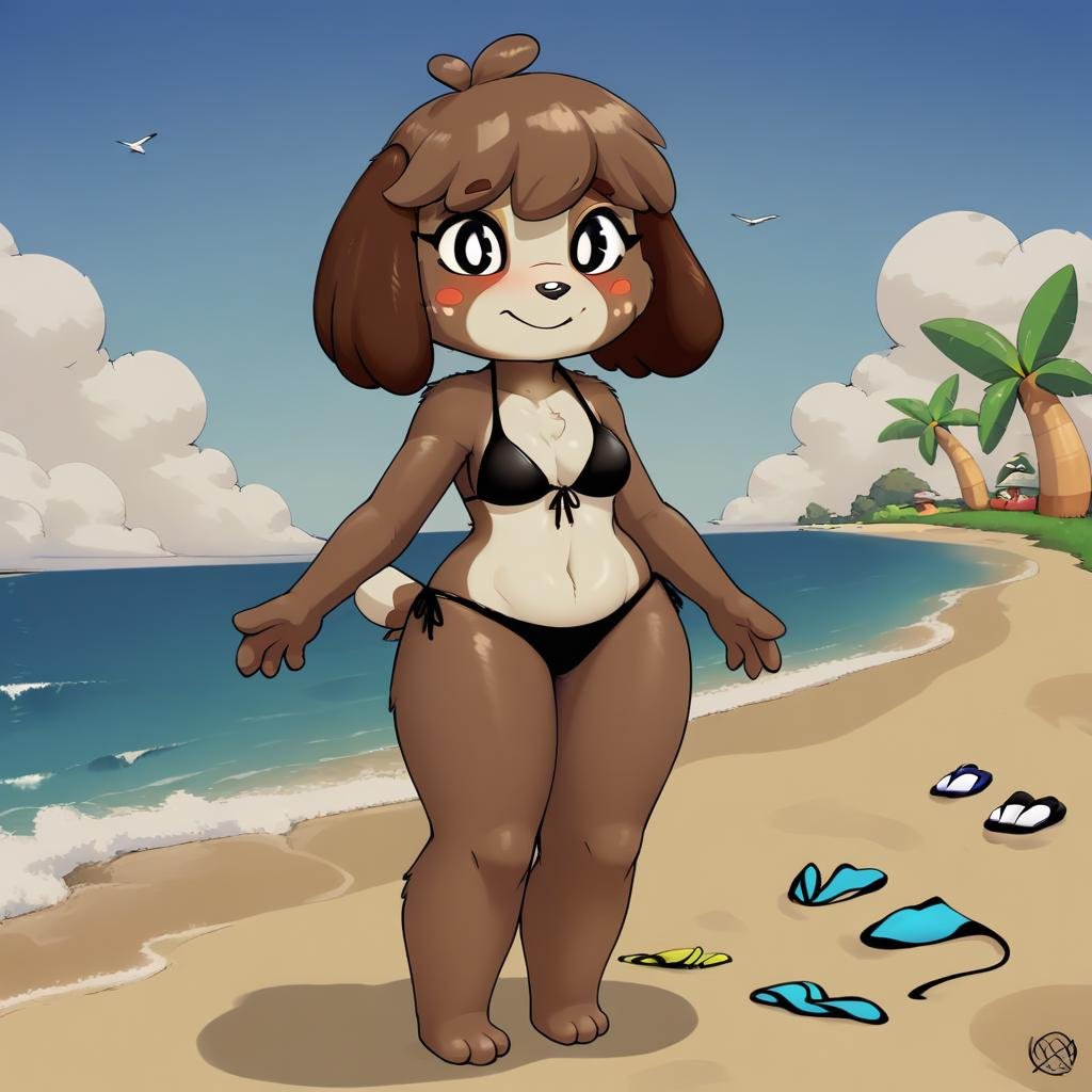 Digby,  Animal Crossing,  anthro by DarkLN001 on Tensor.Art