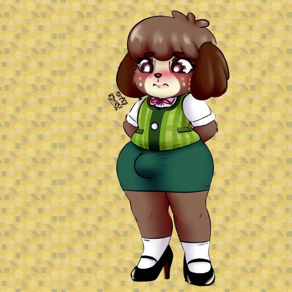 Digby,  Animal Crossing,  anthro by DarkLN001 on Tensor.Art