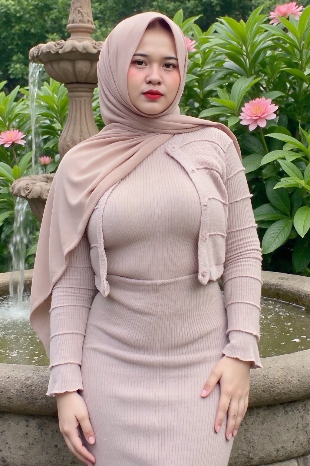 An Indonesian woman,  wearing a loose cardigan and a dress,  hijab by RANIEZ AMANDA on Tensor.Art
