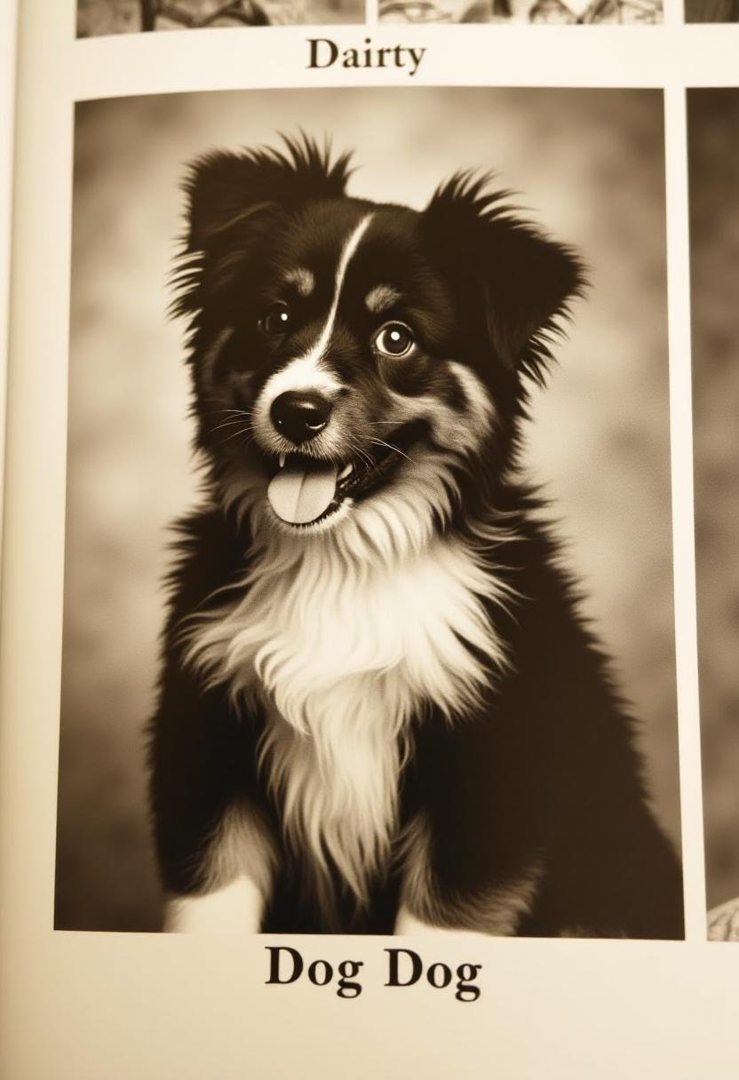 The image is a sepia-toned photograph of a high school yearbook page,  specifically the "D" section,  featuring a portrait...