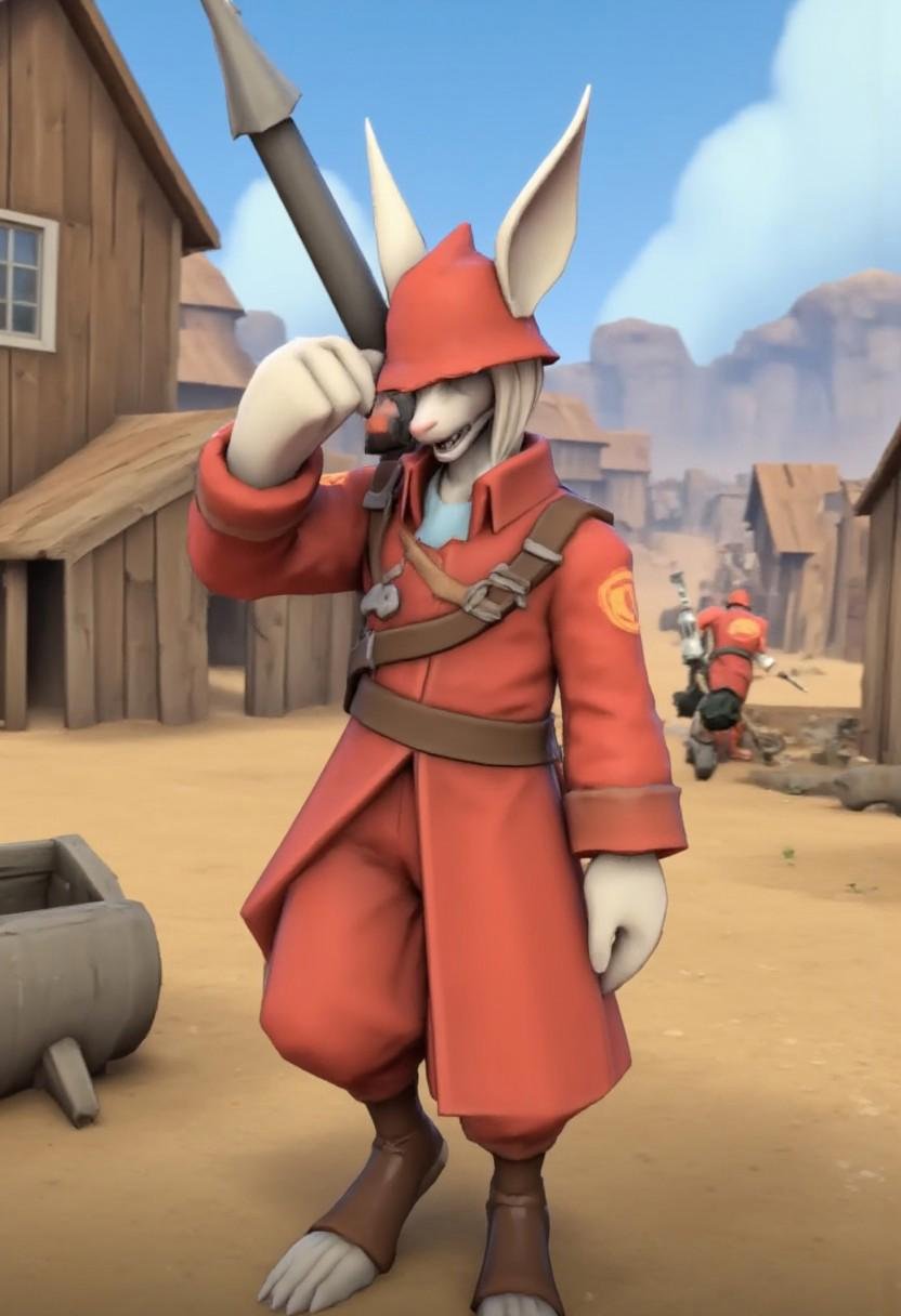 tf2style,  freyac,  rat girl with white fur by kftiger on Tensor.Art