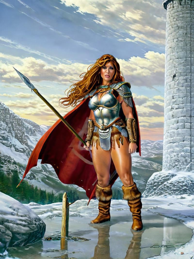 paint,  Elmore_Style_LX ,  girl by Glamortica on Tensor.Art