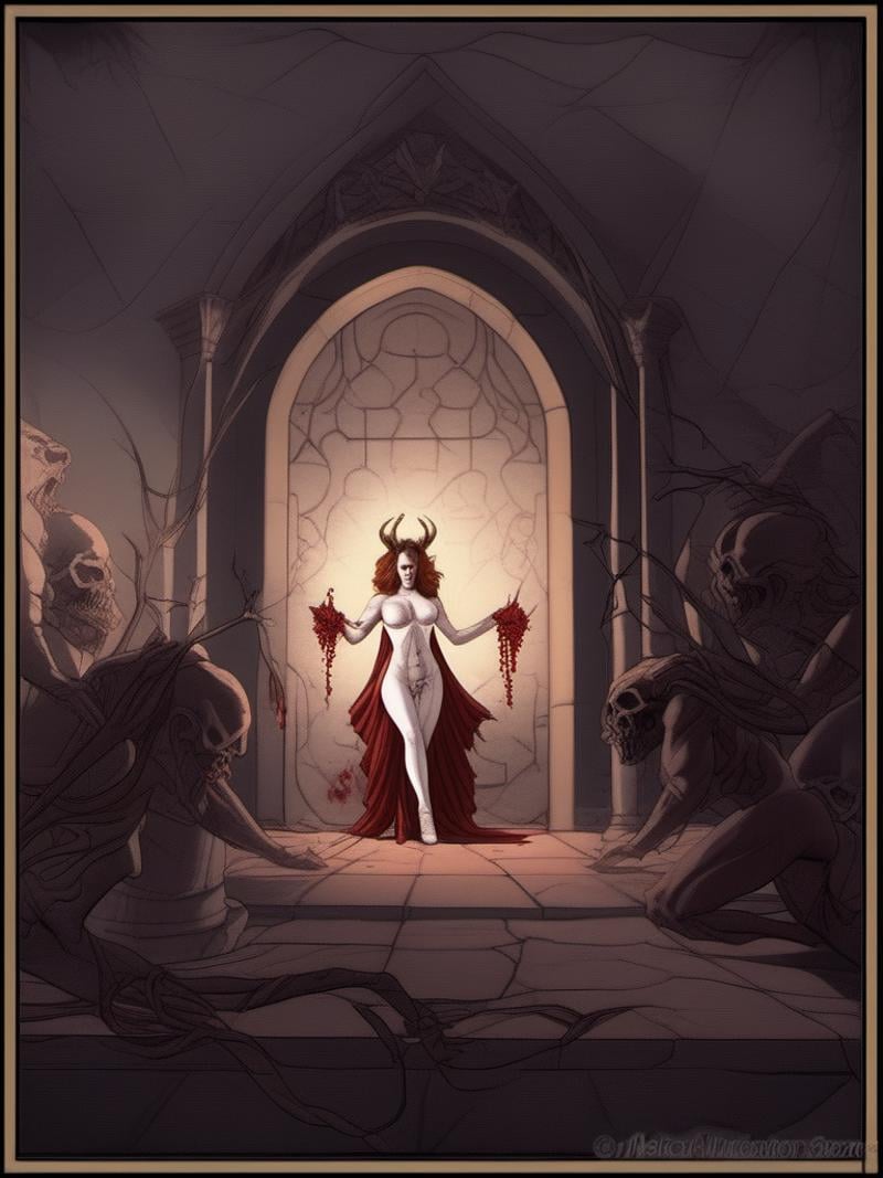 horror-themed fetish,  Friendly lust demon lich queen,  Masochist by Glamortica on Tensor.Art