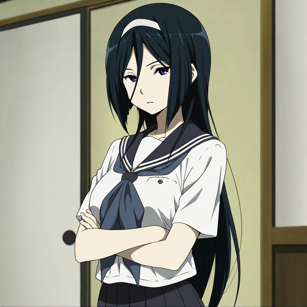 Irisu fuyumi (Hyouka),  black hair,  long hair by A1tan on Tensor.Art