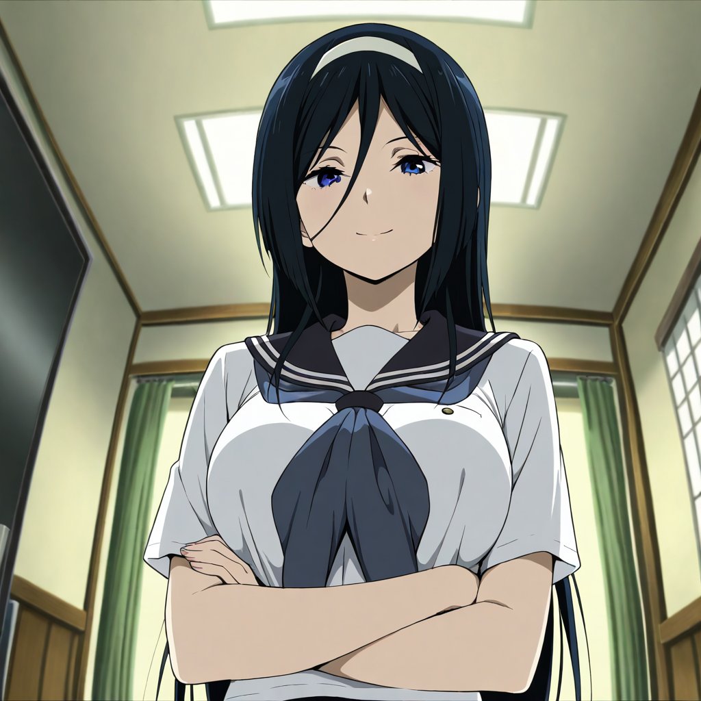 Irisu fuyumi (Hyouka),  black hair,  long hair by A1tan on Tensor.Art