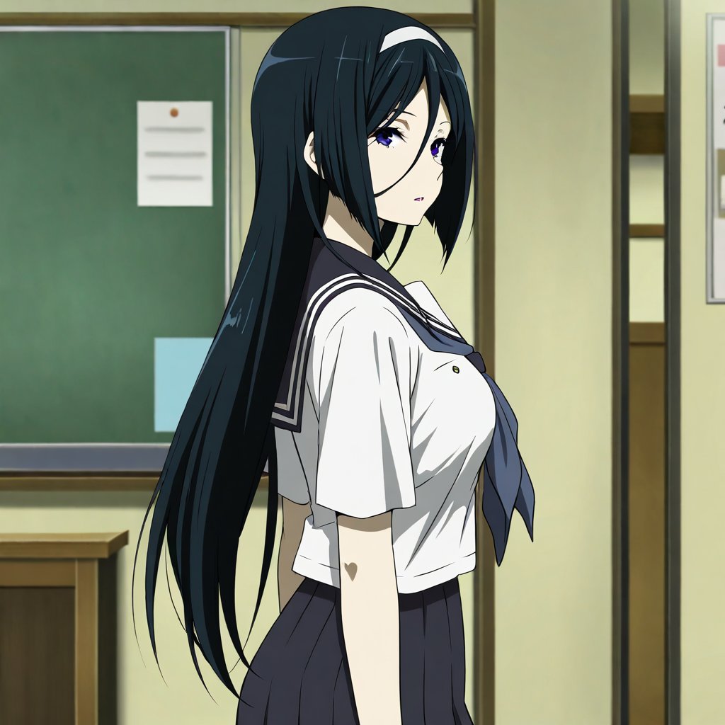 Irisu fuyumi (Hyouka),  black hair,  long hair by A1tan on Tensor.Art