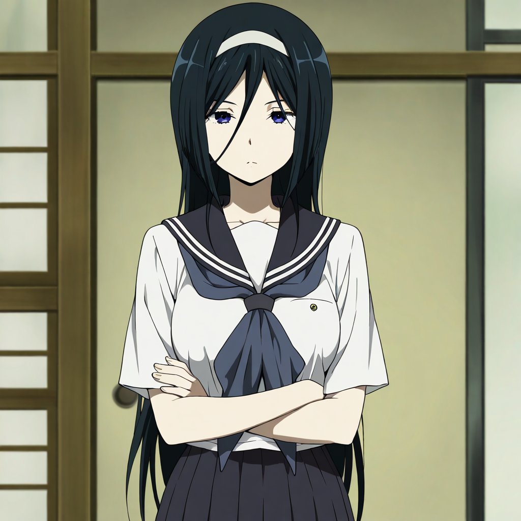 Irisu fuyumi (Hyouka),  black hair,  long hair by A1tan on Tensor.Art