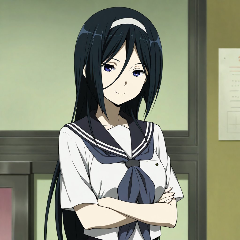 Irisu fuyumi (Hyouka),  black hair,  long hair by A1tan on Tensor.Art