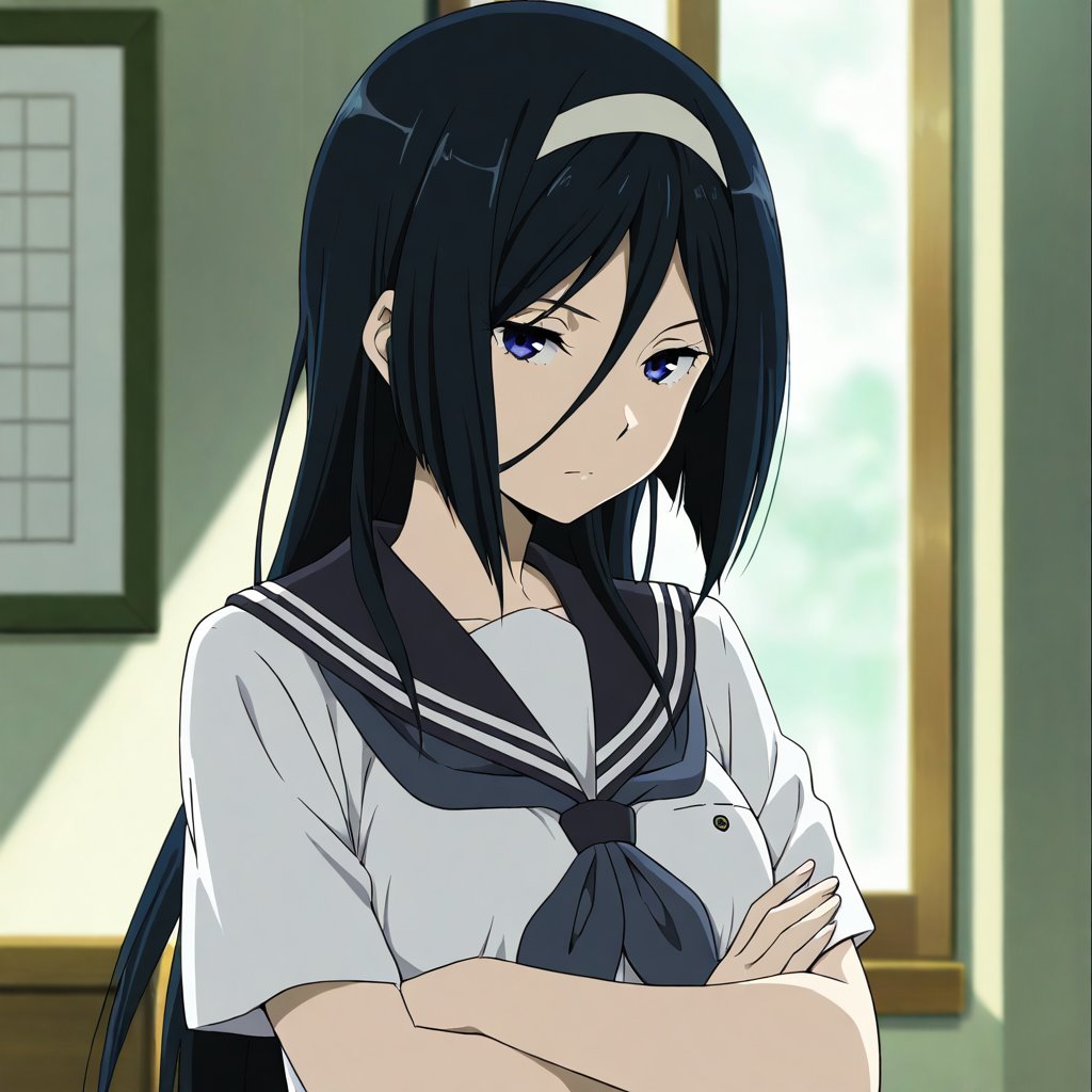Irisu fuyumi (Hyouka),  black hair,  long hair by A1tan on Tensor.Art