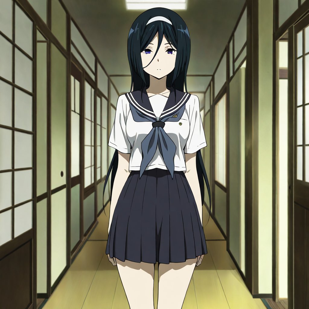 Irisu fuyumi (Hyouka),  black hair,  long hair by A1tan on Tensor.Art