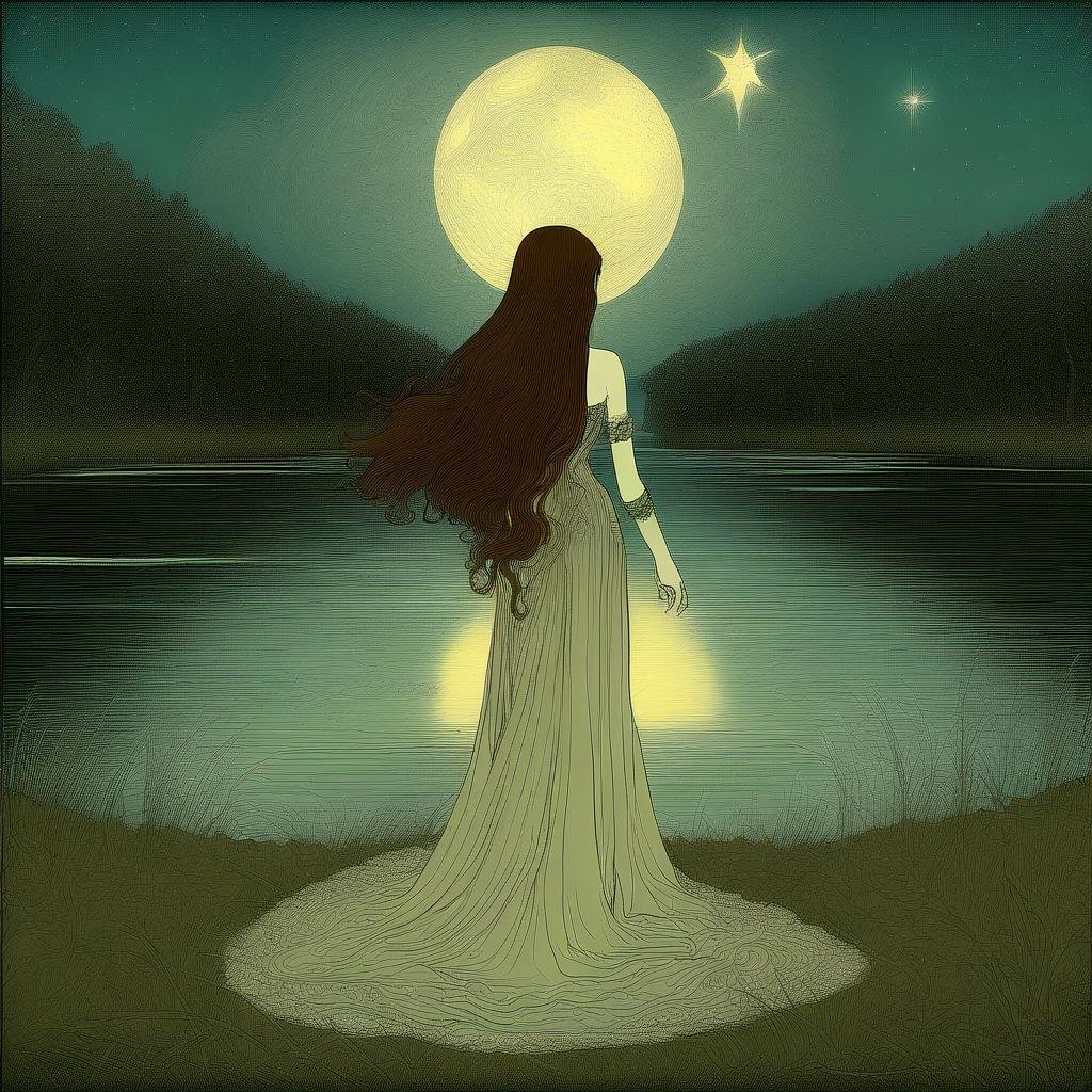 Milena,  Tarot Card,  The Star by Empyros on Tensor.Art