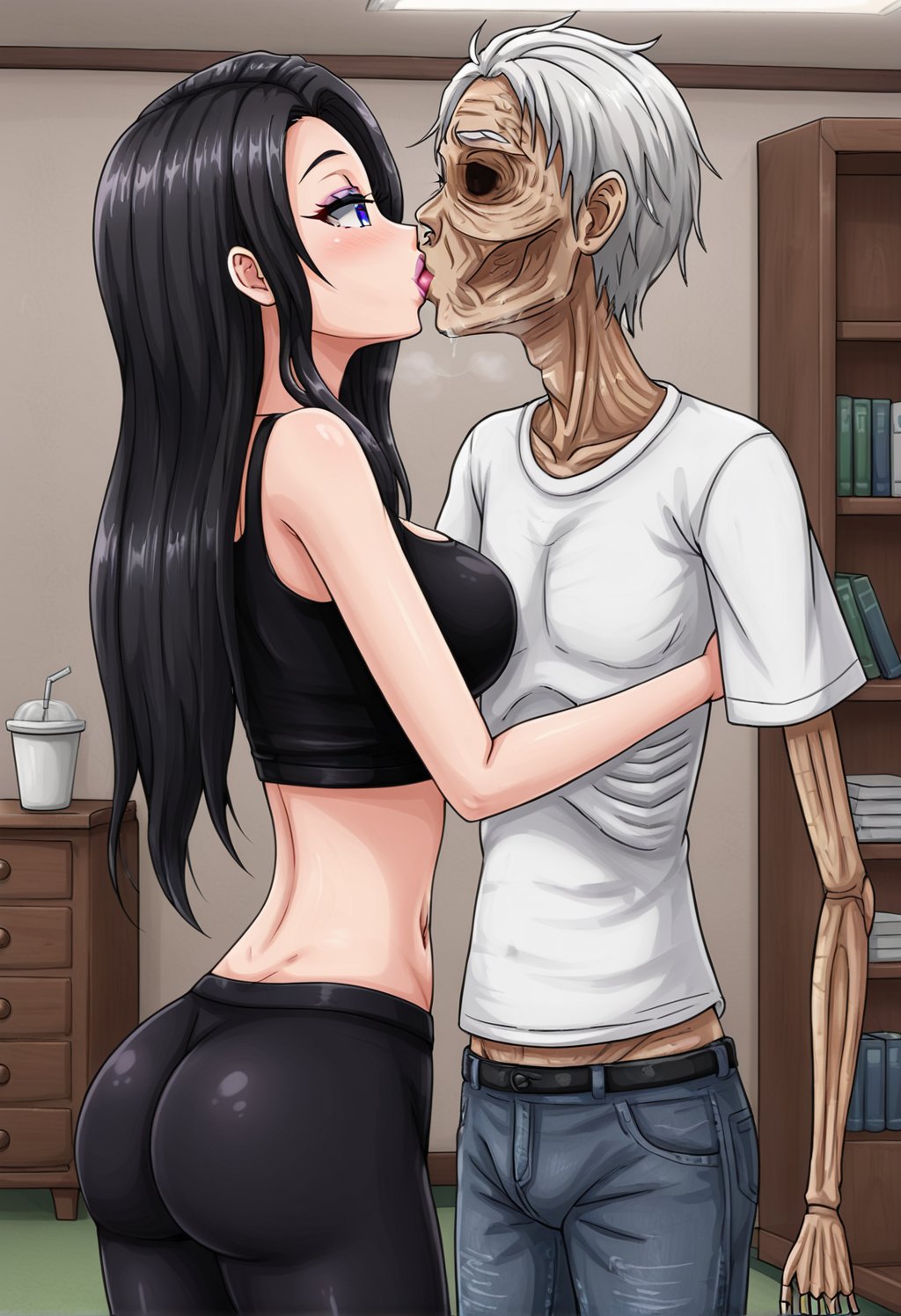 1girl,  1boy,  skeletal male by user_747621027592451807 on Tensor.Art
