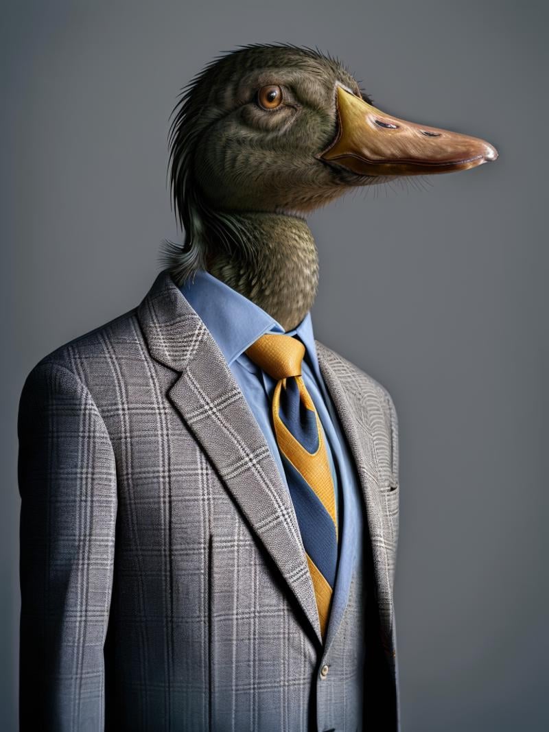 a duck wearing a suit and tie by Kappa_Neuro on Tensor.Art