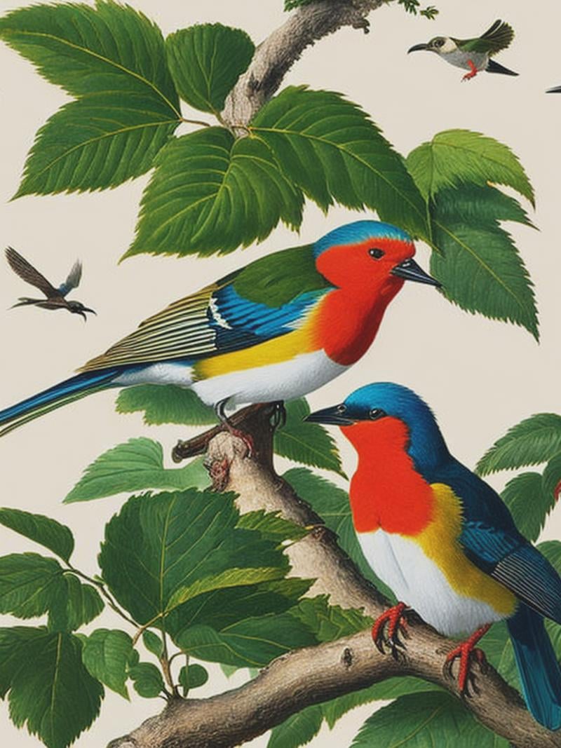 Birds in John James Audubon style by Kappa_Neuro on Tensor.Art