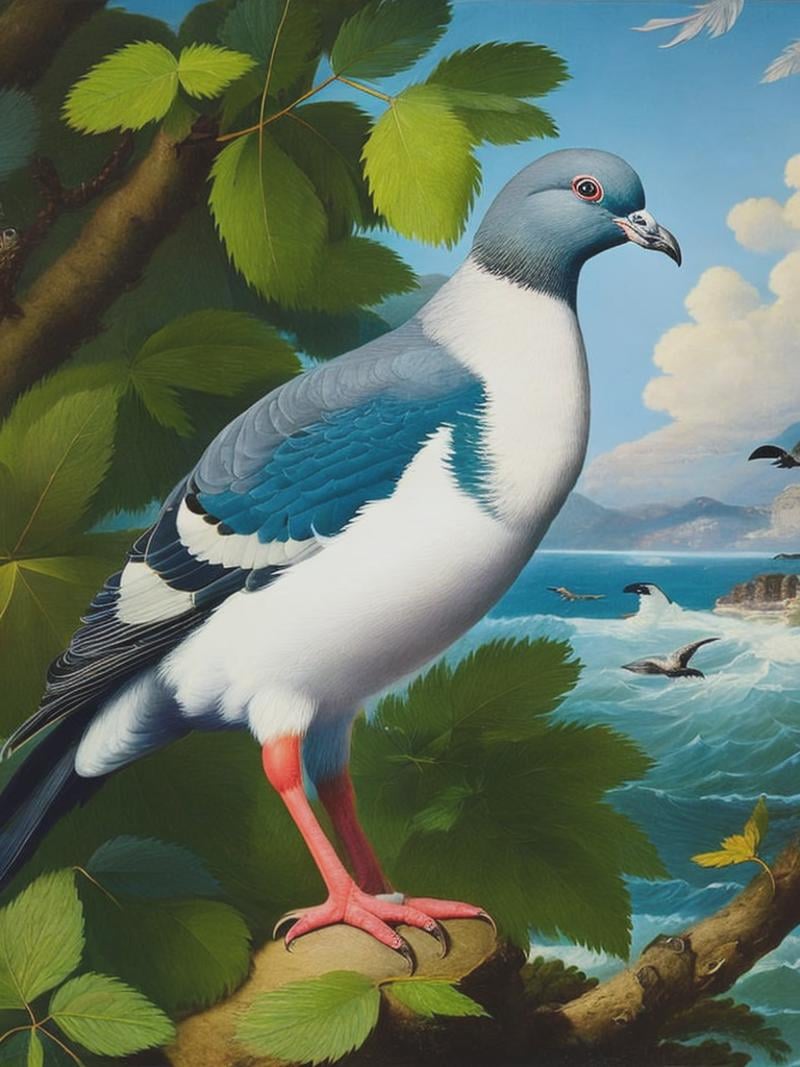 A pigeon in the style of John James Audubon by Kappa_Neuro on Tensor.Art