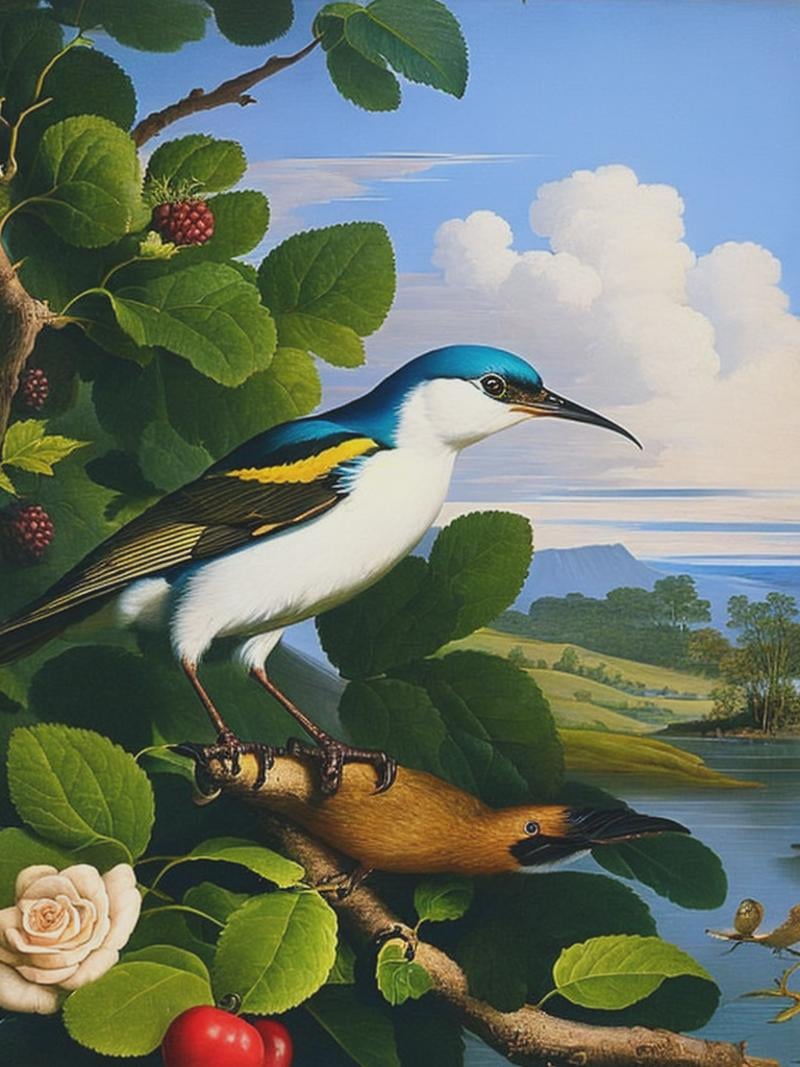 artwork in the style of John James Audubon by Kappa_Neuro on Tensor.Art