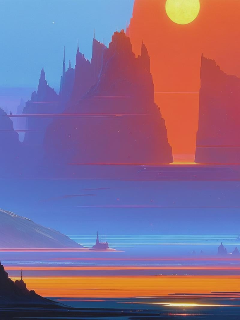 a landscape by John Harris,  in the space,  ultra details by Kappa_Neuro on Tensor.Art