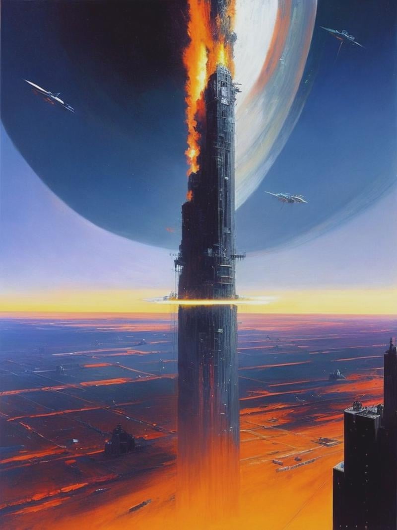 collapse of the space elevator,  vertigo,  decisive moment by Kappa_Neuro on Tensor.Art