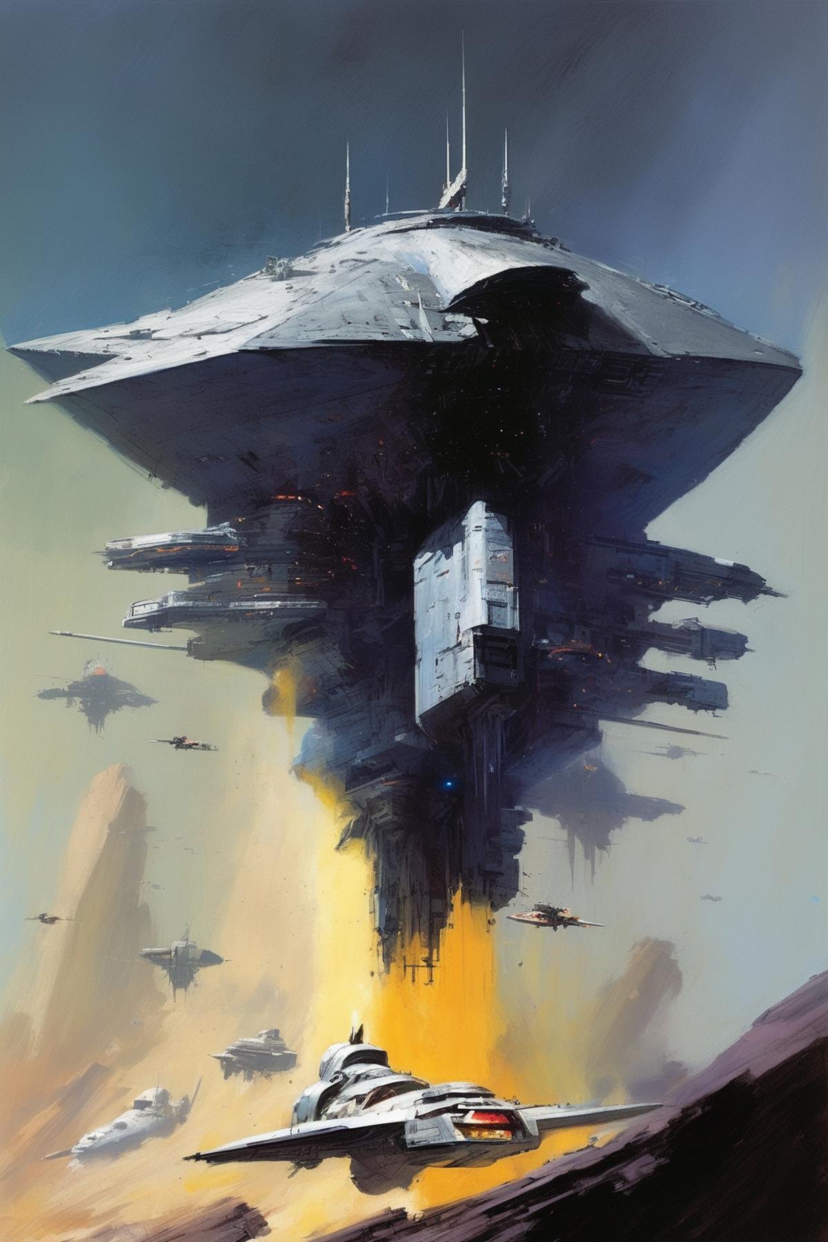 John Harris Style - vicious viscous john berkey space destroyer by Kappa_Neuro on Tensor.Art