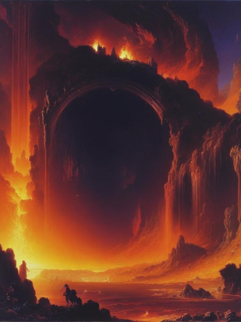Orpheus in the underworld ,  artwork by john martin by Kappa_Neuro on Tensor.Art