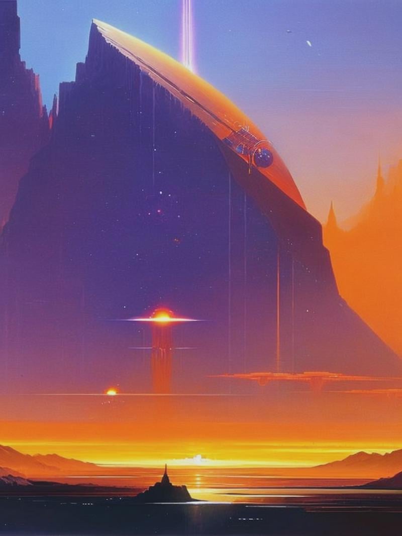 john harris concept art,  Magical realism of advanced human civilization hunting down trisolarians with their mind by Kapp...