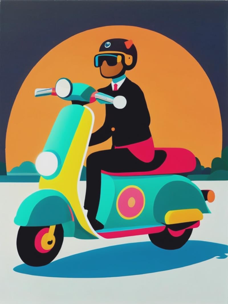josh agle scooter by Kappa_Neuro on Tensor.Art