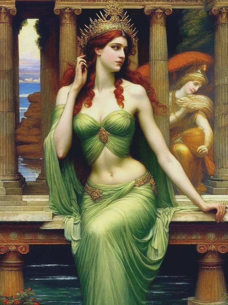hera the queen of the gods by william waterhouse by Kappa_Neuro on Tensor.Art