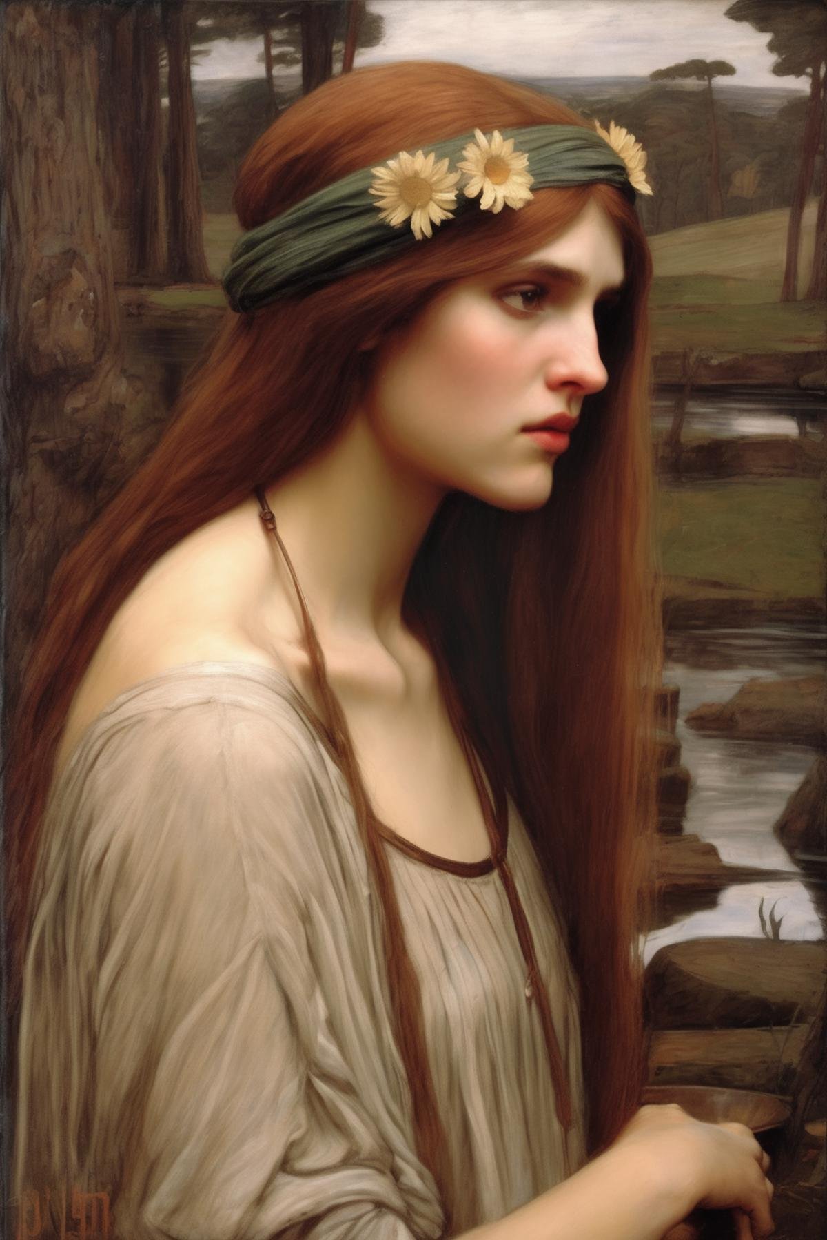 John William Waterhouse Style - a mythological painting in the style of John William Waterhouse by Kappa_Neuro on Tensor.Art