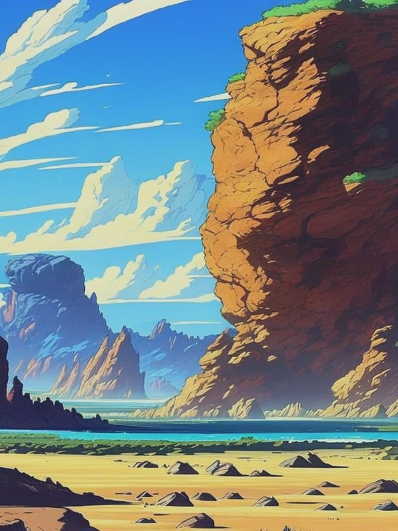 sci-fi giant molton rock beast rocky barren planet style Van Gogh anime by Kappa_Neuro on Tensor.Art