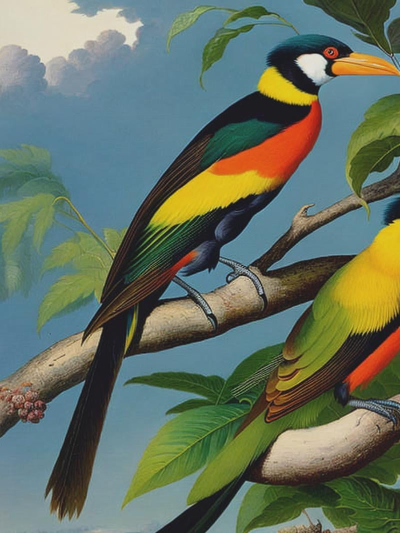 a lesser bird-of-paradise in the naturalist illustration style of john james audubon by Kappa_Neuro on Tensor.Art