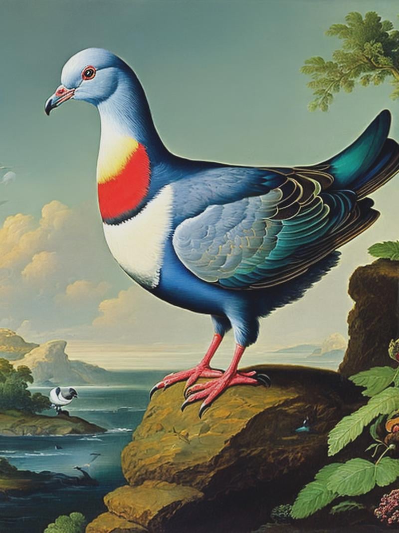 A pigeon in the style of John James Audubon by Kappa_Neuro on Tensor.Art