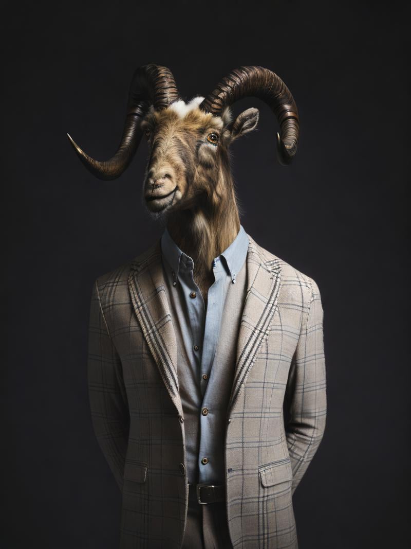 a goat wearing a suit by Kappa_Neuro on Tensor.Art