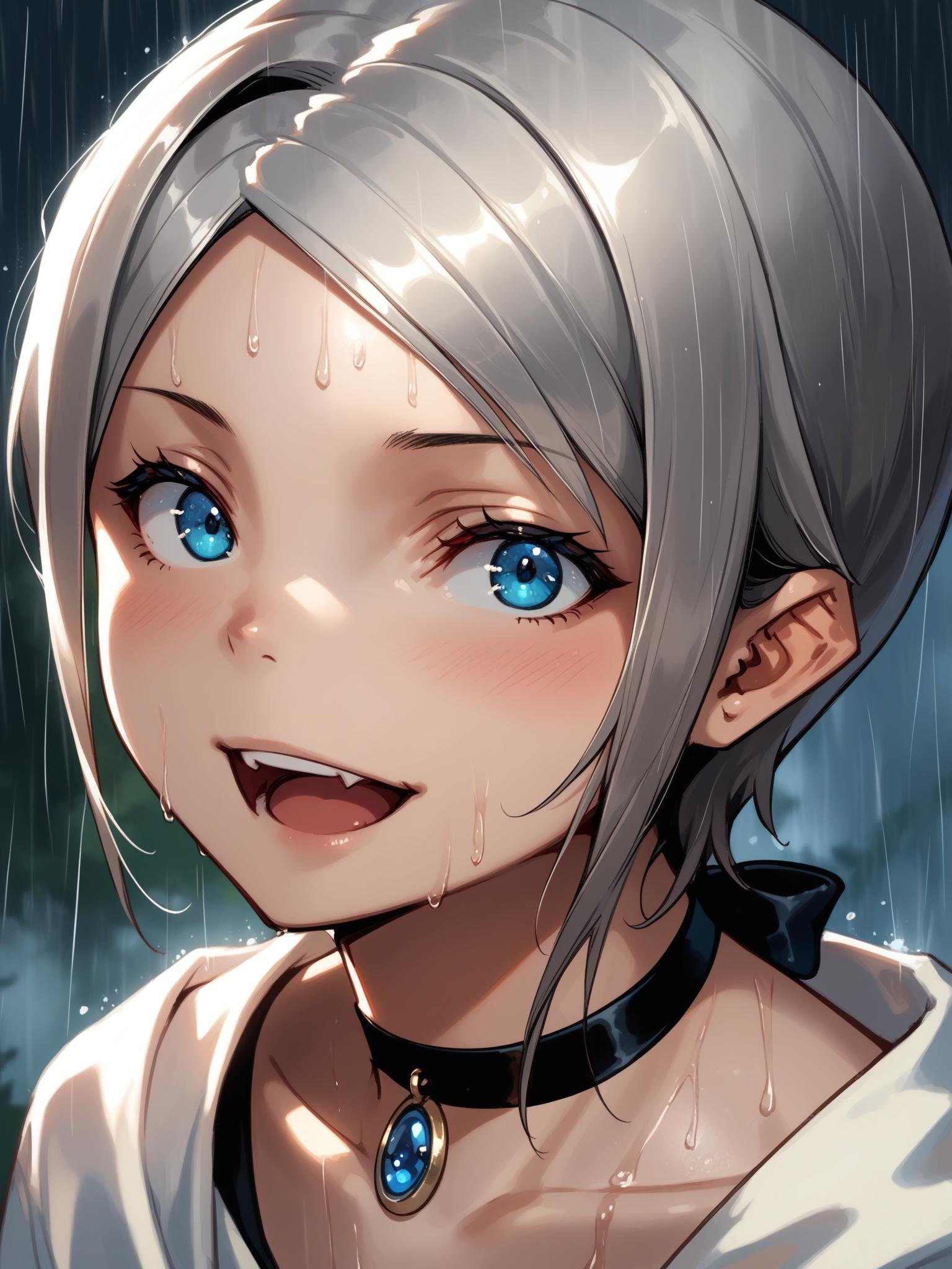 ht_leia,  silver hair,  blue eyes by happy_tentacle on Tensor.Art