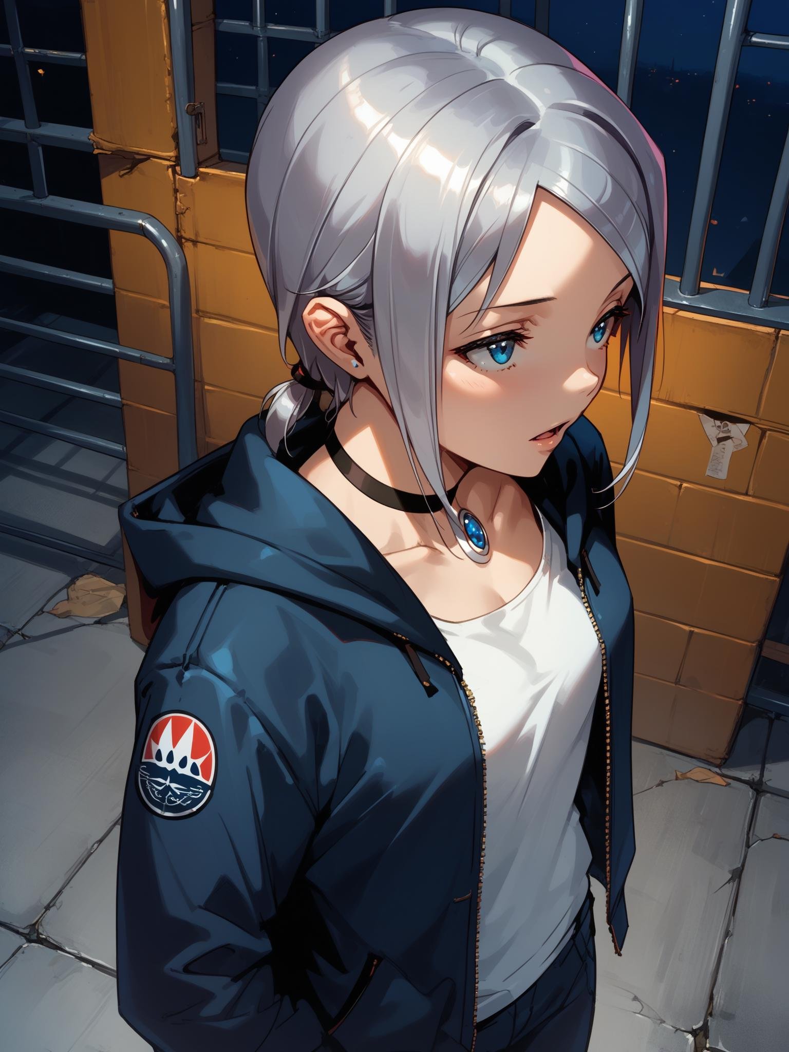 ht_leia,  silver hair,  blue eyes by happy_tentacle on Tensor.Art