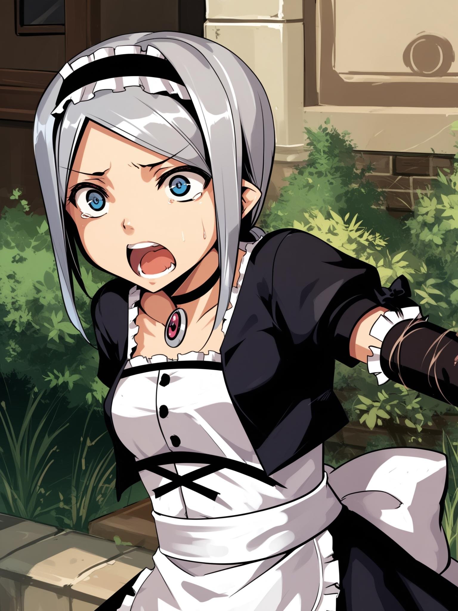 ht_leia,  silver hair,  blue eyes by happy_tentacle on Tensor.Art