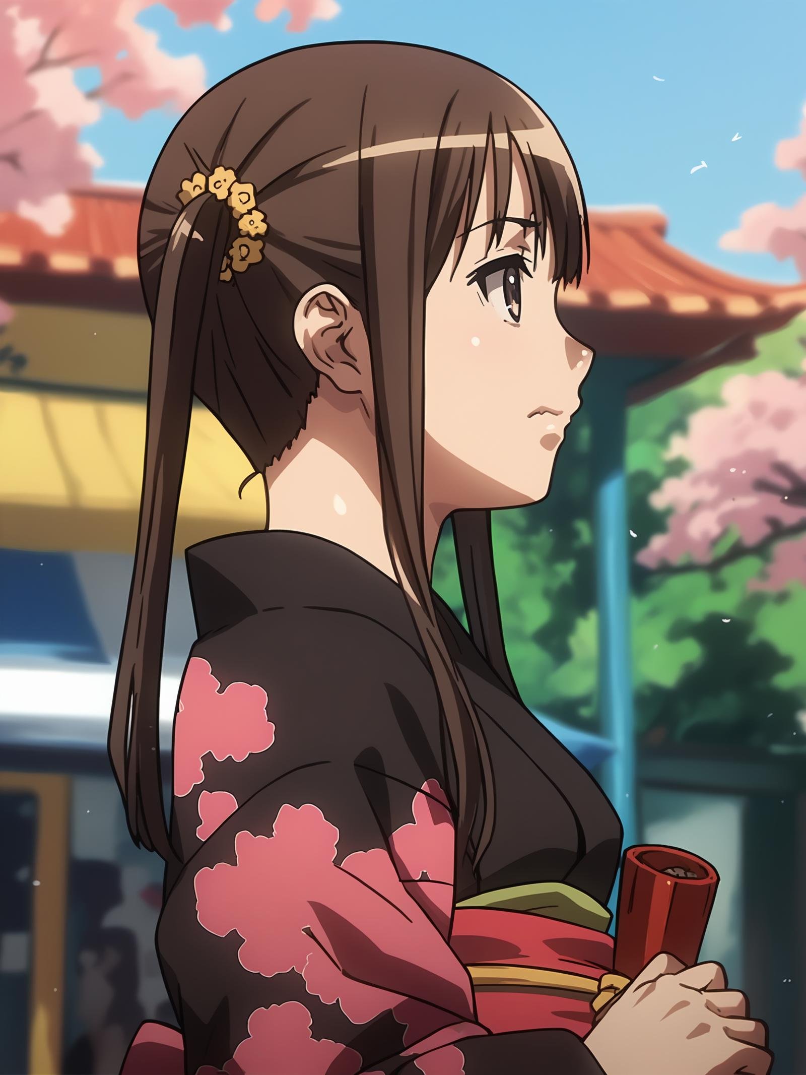 ht_mio,  yukata,  black kimono by happy_tentacle on Tensor.Art