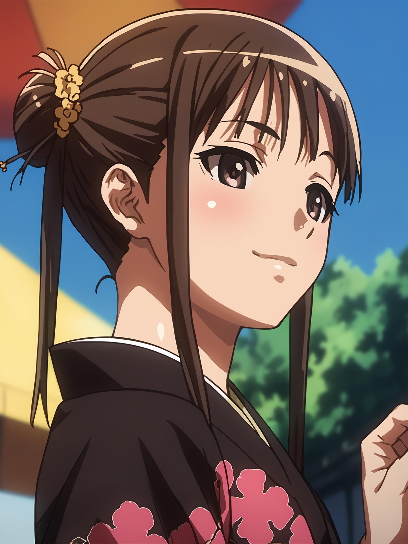 ht_mio,  yukata,  black kimono by happy_tentacle on Tensor.Art