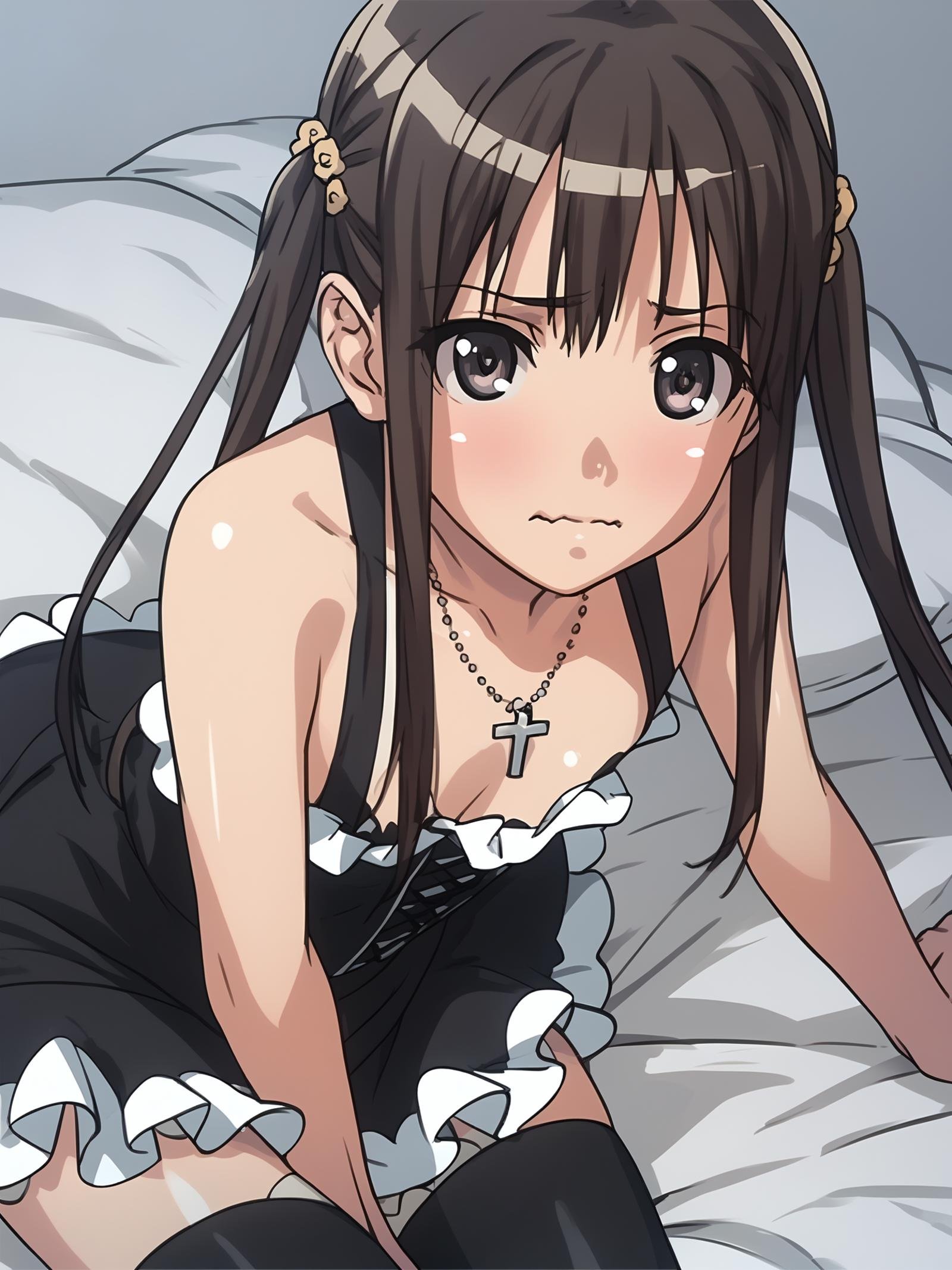 ht_mio,  black dress,  frilled dress by happy_tentacle on Tensor.Art