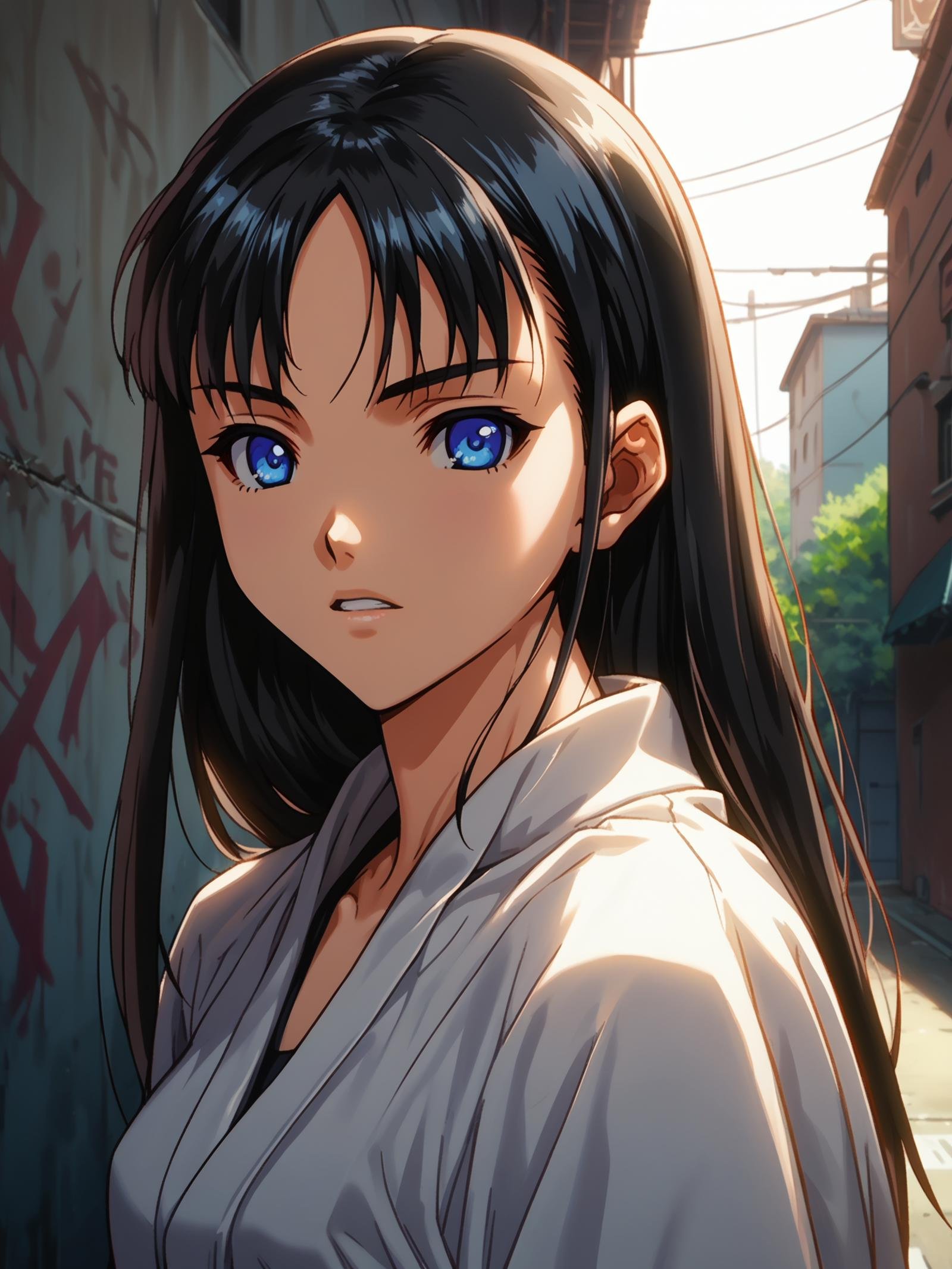 ht_asa,  black hair,  blue eyes by happy_tentacle on Tensor.Art